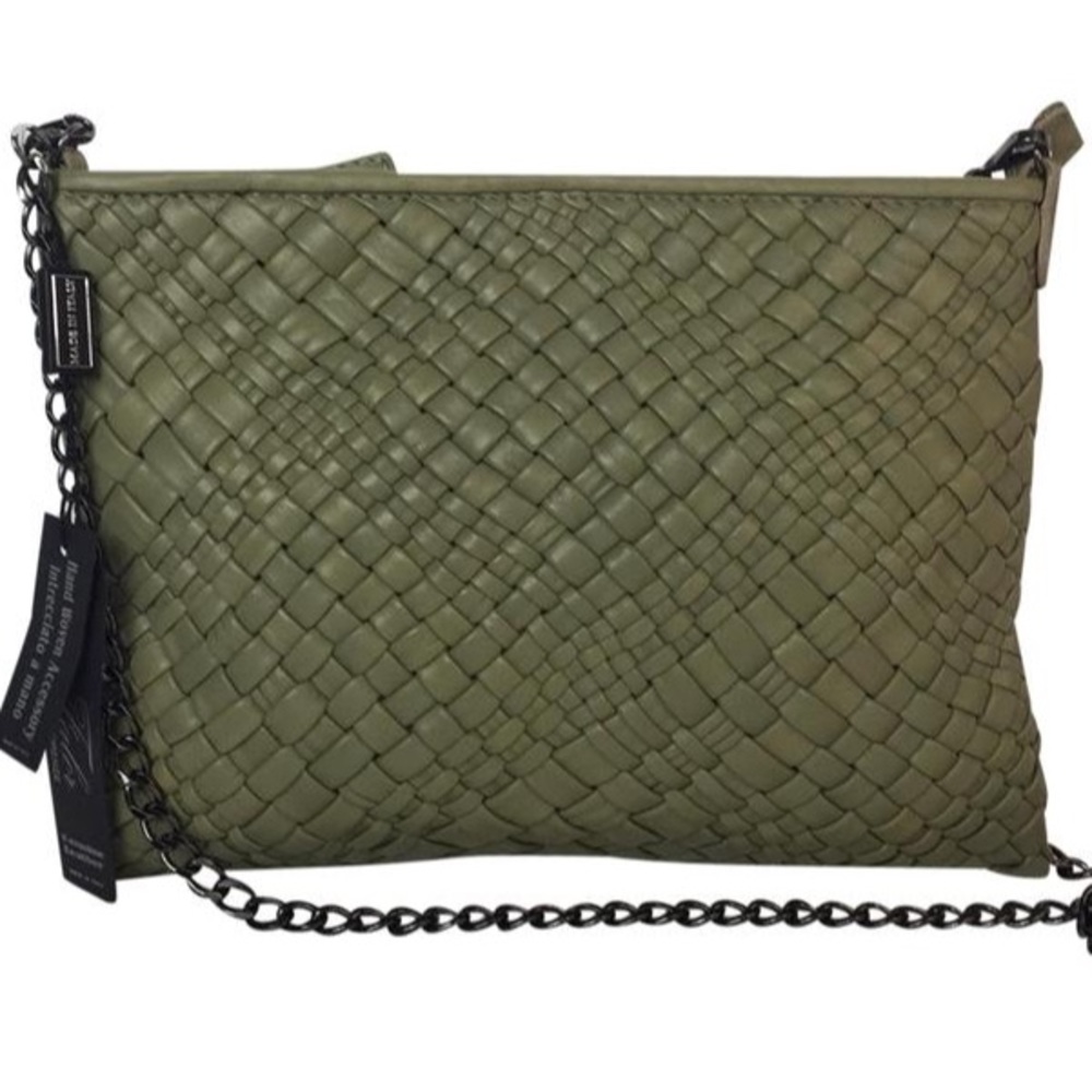 FALOR Firenze Italy Woven Leather Crossbody Bag